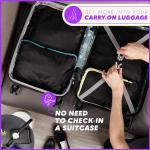 Compression Packing Cubes Set - 4 Carry-On Suitcase Organizer Bags with Compression & Inside Pockets