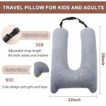 1 MIDDLE ONE Car Pillow for Kids, Memory Foam Travel Pillow for Car and Adults, Kid Travel Pillow for Sleeping on Road Trip, Small Body Pillow for Kids (Grey)