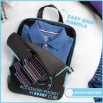 Compression Packing Cubes Set - 4 Carry-On Suitcase Organizer Bags with Compression & Inside Pockets