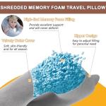 1 MIDDLE ONE Car Pillow for Kids, Memory Foam Travel Pillow for Car and Adults, Kid Travel Pillow for Sleeping on Road Trip, Small Body Pillow for Kids (Grey)