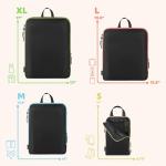 Compression Packing Cubes Set - 4 Carry-On Suitcase Organizer Bags with Compression & Inside Pockets