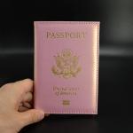 Travel Essentials USA Passport Cover Woman Cute Pink Personalized Passport Holder designer Travel Passport Case Pouch