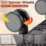 Lightweight 22 Carry on Luggage, Hard Shell Suitcase with 360°Spinner Wheels, Airline Boarded Suitcase & LSA Lock Dual Zippers