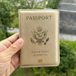 Travel Essentials USA Passport Cover Woman Cute Pink Personalized Passport Holder designer Travel Passport Case Pouch