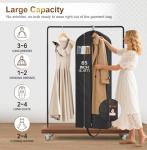 MISSLO 65" Long Garment Bags for Travel for Women Waterproof Dress Bags for Gowns 4" Gusseted Dress Protector Bag for Closet Storage Clothing Covers for Hanging Clothes Wedding Dresses Storage