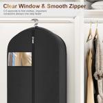 MISSLO 65" Long Garment Bags for Travel for Women Waterproof Dress Bags for Gowns 4" Gusseted Dress Protector Bag for Closet Storage Clothing Covers for Hanging Clothes Wedding Dresses Storage