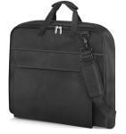 MISSLO Carry On Garment Bags for Travel with Shoe Compartment 42'' Suit Travel Bags for Men Heavy duty Fabric Luggage Hanging Bag for Clothes Suit Carrier with Shoulder Strap for Business Trips, Black