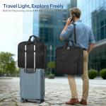 MISSLO Carry On Garment Bags for Travel with Shoe Compartment 42'' Suit Travel Bags for Men Heavy duty Fabric Luggage Hanging Bag for Clothes Suit Carrier with Shoulder Strap for Business Trips, Black