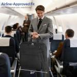 MISSLO Carry On Garment Bags for Travel with Shoe Compartment 42'' Suit Travel Bags for Men Heavy duty Fabric Luggage Hanging Bag for Clothes Suit Carrier with Shoulder Strap for Business Trips, Black