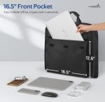 MISSLO Carry On Garment Bags for Travel with Shoe Compartment 42'' Suit Travel Bags for Men Heavy duty Fabric Luggage Hanging Bag for Clothes Suit Carrier with Shoulder Strap for Business Trips, Black