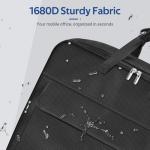 MISSLO Carry On Garment Bags for Travel with Shoe Compartment 42'' Suit Travel Bags for Men Heavy duty Fabric Luggage Hanging Bag for Clothes Suit Carrier with Shoulder Strap for Business Trips, Black