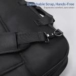 MISSLO Carry On Garment Bags for Travel with Shoe Compartment 42'' Suit Travel Bags for Men Heavy duty Fabric Luggage Hanging Bag for Clothes Suit Carrier with Shoulder Strap for Business Trips, Black