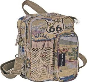 Karriage-Mate Cotton Canvas Crossbody Tour Bag. Route 66-Theme