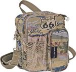 Karriage-Mate Cotton Canvas Crossbody Tour Bag. Route 66-Theme