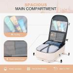 Maelstrom Travel Backpack for Women Men,35L Laptop Backpack Fits 17-Inch Laptop,Carry On Backpack for Airplanes with Crossbody Bag&Shoe Compartment&Toiletry Bag (Beige, Large)