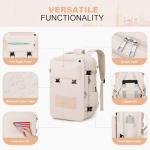 Maelstrom Travel Backpack for Women Men,35L Laptop Backpack Fits 17-Inch Laptop,Carry On Backpack for Airplanes with Crossbody Bag&Shoe Compartment&Toiletry Bag (Beige, Large)