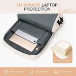 Maelstrom Travel Backpack for Women Men,35L Laptop Backpack Fits 17-Inch Laptop,Carry On Backpack for Airplanes with Crossbody Bag&Shoe Compartment&Toiletry Bag (Beige, Large)