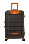 Rockland Melbourne Hardside Expandable Luggage with Spinner Wheels, Charcoal, Checked Large 28"