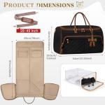 RAINSMORE Garment Bags for Travel Women Convertible Garment Duffle Bag for Hanging Clothes, Large Carry On Garment Bag with Shoe Bag & Wet Pocket, Foldable Dress Suit Business Travel Weekender Bags