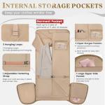 RAINSMORE Garment Bags for Travel Women Convertible Garment Duffle Bag for Hanging Clothes, Large Carry On Garment Bag with Shoe Bag & Wet Pocket, Foldable Dress Suit Business Travel Weekender Bags