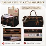 RAINSMORE Garment Bags for Travel Women Convertible Garment Duffle Bag for Hanging Clothes, Large Carry On Garment Bag with Shoe Bag & Wet Pocket, Foldable Dress Suit Business Travel Weekender Bags