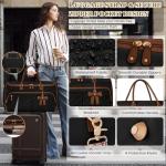 RAINSMORE Garment Bags for Travel Women Convertible Garment Duffle Bag for Hanging Clothes, Large Carry On Garment Bag with Shoe Bag & Wet Pocket, Foldable Dress Suit Business Travel Weekender Bags