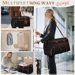 RAINSMORE Garment Bags for Travel Women Convertible Garment Duffle Bag for Hanging Clothes, Large Carry On Garment Bag with Shoe Bag & Wet Pocket, Foldable Dress Suit Business Travel Weekender Bags