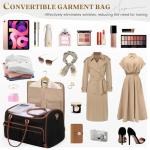 RAINSMORE Garment Bags for Travel Women Convertible Garment Duffle Bag for Hanging Clothes, Large Carry On Garment Bag with Shoe Bag & Wet Pocket, Foldable Dress Suit Business Travel Weekender Bags