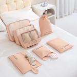 7PCS Packing Cubes for Suitcases Travel Accessories and Essentials Space-Saving Luggage Organizers Light Packing Cubes for Family (Pink)