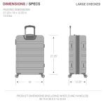 SwissGear 7366 Hardside Expandable Luggage with Spinner Wheels, Navy, Checked-Large 27-Inch