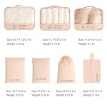 7PCS Packing Cubes for Suitcases Travel Accessories and Essentials Space-Saving Luggage Organizers Light Packing Cubes for Family (Pink)