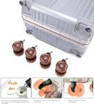 feilario 20" Aluminum Frame Wide Handle Hard Shell Carry On Suitcase - Vivid Colors Double Spinner Wheels Airline Approved Rolling Luggage with TSA Lock & Cup Holder (Silver, 20in)