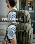 Tolaccea Travel Backpack, TSA Friendly Flight Approved Carry-on Luggage Water-resistant Business Rucksack, Durable Large Computer Bag Daypack Fits 15.6 Inch Laptop, 35-45L Expandable - Green