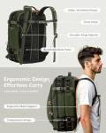 Tolaccea Travel Backpack, TSA Friendly Flight Approved Carry-on Luggage Water-resistant Business Rucksack, Durable Large Computer Bag Daypack Fits 15.6 Inch Laptop, 35-45L Expandable - Green