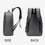 16" Premium PU Leather Backpack – Sleek, Lightweight & Multi Daypack for Laptop (Grey, One Size)