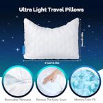 KUCEY Cooling Side Sleeper Pillow for Neck and Shoulder Pain, Luxury Shredded Memory Foam Curved Bed Pillows for Sleeping Set of 1- Adjustable Travel Pillow Size- Washable Cover Crescent White
