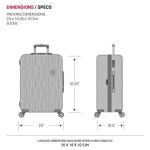 SwissGear 7272 Energie Expandable Hardside Luggage With Spinner Wheels and TSA Lock, Black, Checked-Medium 24-Inch