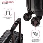 SwissGear 7272 Energie Expandable Hardside Luggage With Spinner Wheels and TSA Lock, Black, Checked-Medium 24-Inch