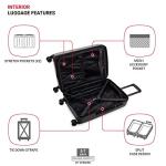 SwissGear 7272 Energie Expandable Hardside Luggage With Spinner Wheels and TSA Lock, Black, Checked-Medium 24-Inch