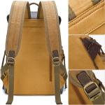 Men's Waxed Canvas Backpack - Waterproof Travel Rucksack, Vintage School Laptop Bag for Work & Outdoor Hiking