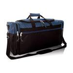 DALIX 25" Extra Large Vacation Travel Duffle Bag in Navy and Black