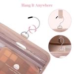 BALULHG Toiletry Bag for Women, Travel Toiletry Bag with Hanging Hook Makeup Organizer, Waterproof Large Capacity Travel Bag for Accessories, Shampoo, Full Sized Container, Toiletries,Pink