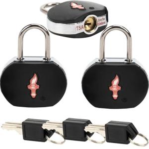 iGurutr TSA Keyed Luggage Locks (3-Pack) - Suitcase Lock TSA Approved for Suitcases, Backpacks, Gym Lockers & School Bags | Compact & Durable ABS w/Electroplated Rings