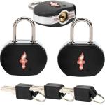 iGurutr TSA Keyed Luggage Locks (3-Pack) - Suitcase Lock TSA Approved for Suitcases, Backpacks, Gym Lockers & School Bags | Compact & Durable ABS w/Electroplated Rings