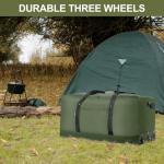 Finnhomy 120L Foldable Rolling Duffel Bag with 3 Wheels, Light Weight Travel Duffel bag with Large Loading Capacity, 32 inch Rolling Duffel bag with Shoulder Strap for Travel Camping Sports, Green