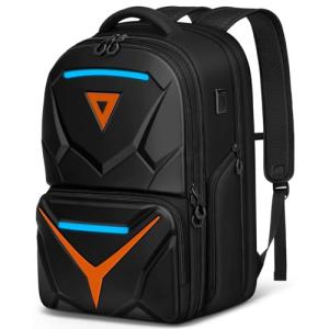 MATEIN Hard Shell Gaming Backpack for Men, Waterproof Extra Large Laptop Backpack with EVA Front Shield, 18 inch TSA Approved Gaming Laptop Bag with Controller Pockets & Cooling Pad Compartment