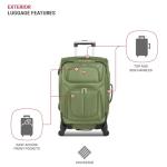SwissGear Sion Softside Expandable Luggage, Evergreen, Carry-On 21-Inch