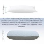 Crisonky Travel and Camping Pillow- Compressible Medium Firm Memory Foam Pillow with Carry Bag for Backpacking & Airplane, Lumbar Support. Breathable Cooling Fabric, Washable Pillowcase (Wathet Blue)