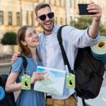 2 Pcs Cat with Book Luggage Tags for Suitcase, Leather Luggage Tags Cute, Privacy Cover ID Label with Stainless Steel Loop & Address Card, Black Cat Travel Bag Tag Luggage Accessories for Suitcases