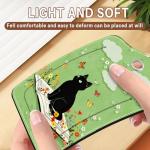 2 Pcs Cat with Book Luggage Tags for Suitcase, Leather Luggage Tags Cute, Privacy Cover ID Label with Stainless Steel Loop & Address Card, Black Cat Travel Bag Tag Luggage Accessories for Suitcases